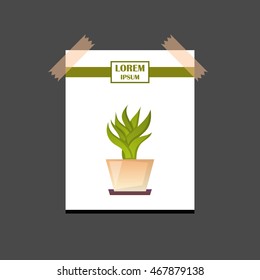 Vector illustration with cartoon isolated cactus icon. Vector house plant in flowerpot, home interior design. Desert mexican green succulent. Home flowers cartoon indoor objects. Travel to Mexico icon