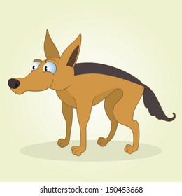 Vector Illustration of Cartoon Jackal