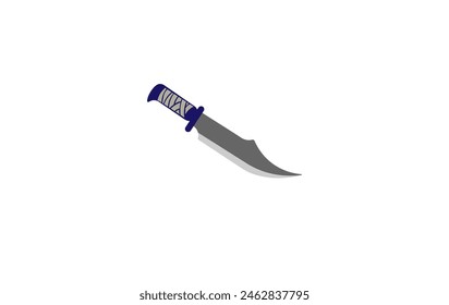 Vector illustration of a cartoon knife or blade on a white background
