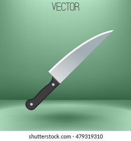 Vector illustration. Cartoon knife icon. EPS 8.
