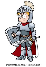 Vector Illustration Cartoon Knight Stock Vector (Royalty Free ...