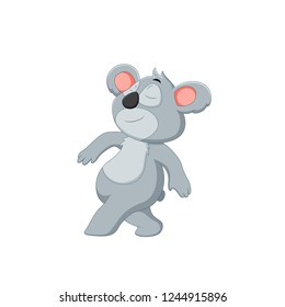 vector illustration of a cartoon koala