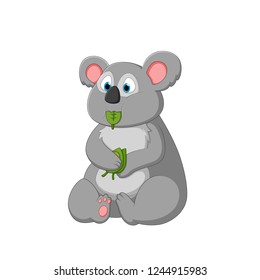 vector illustration of a cartoon koala