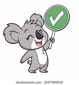 Vector Illustration cartoon koala cute character design