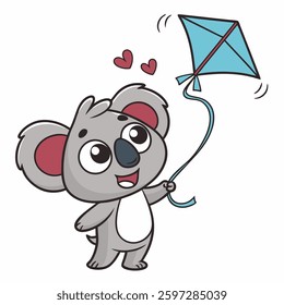 Vector Illustration cartoon koala cute character design