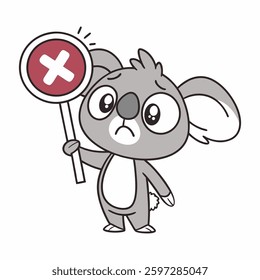 Vector Illustration cartoon koala cute character design