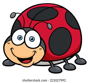 Vector Illustration Of Cartoon Lady Bug