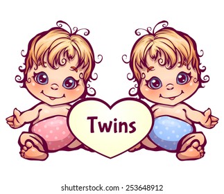 Cartoon Twin Baby Boys High Res Stock Images Shutterstock