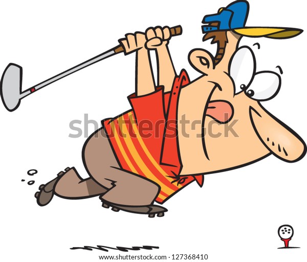 Vector Illustration Cartoon Man Winding His Stock