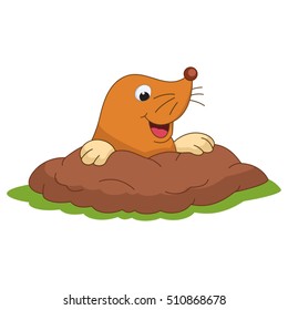 Vector Illustration Of Cartoon Mole