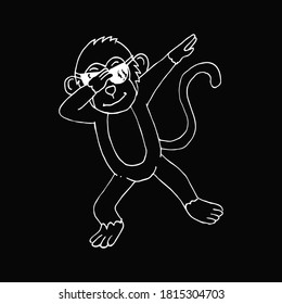 
Vektorgrafik des Cartoon-Affen. Farbseite.