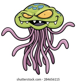 Vector illustration of cartoon Monster