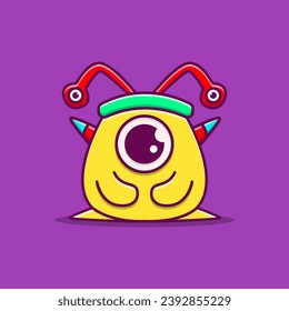 Vector illustration of cartoon monster character design