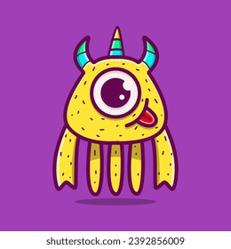 Vector illustration of cartoon monster character design