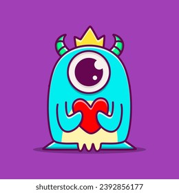 Vector illustration of cartoon monster character design