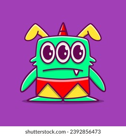 Vector illustration of cartoon monster character design