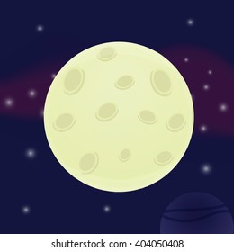 Vector illustration of cartoon Moon.
