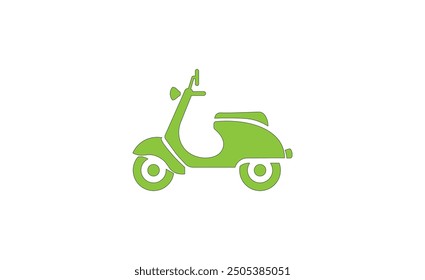 	
Vector illustration of cartoon moped in minimalist style	