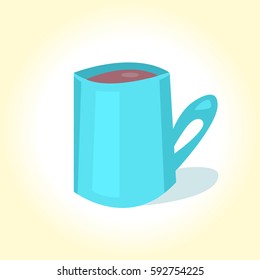 Vector illustration cartoon mug