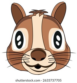 Vector illustration of the cartoon of the mug of the wildlife squirrel