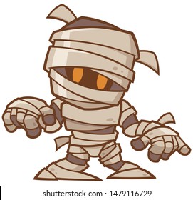 Vector illustration of cartoon Mummy character