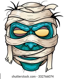 Vector Illustration Of Cartoon Mummy Face