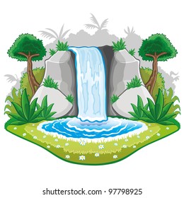 Vector illustration. Vector cartoon nature.