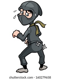 Vector illustration of Cartoon Ninja