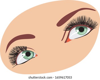 Vektorillustration-Illustration von Cartoon Open Augen