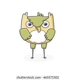 vector illustration of a cartoon owl