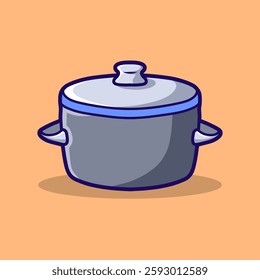 Vector illustration of a cartoon pan mascot