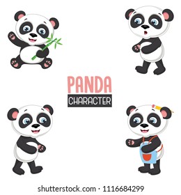 Vector Illustration Of Cartoon Panda