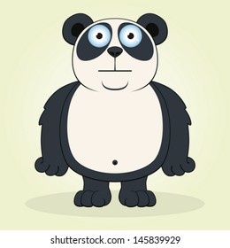 Vector Illustration of Cartoon Panda