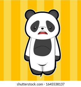 Vector illustration of Cartoon panda 