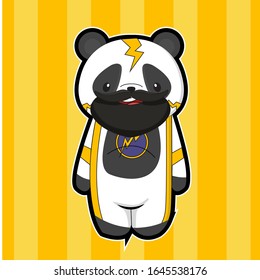 Vector illustration of Cartoon panda 