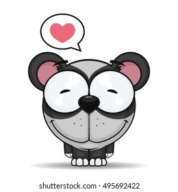 Vector illustration of cartoon panda.