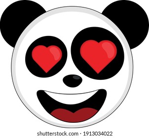 Vector Illustration Cartoon Panda Bear Head Stock Vector (Royalty Free ...