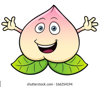 Vector illustration cartoon Peach