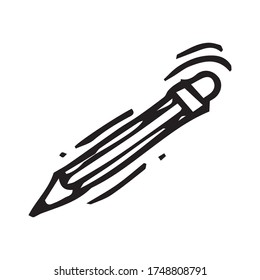 Vector illustration of cartoon pencil.
