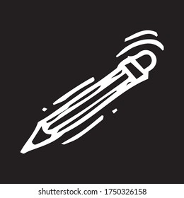 Vector illustration of cartoon pencil.