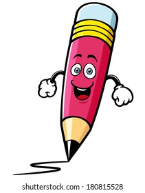 Vector illustration of Cartoon pencil