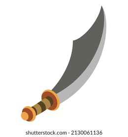 Vector illustration of cartoon pirate sword