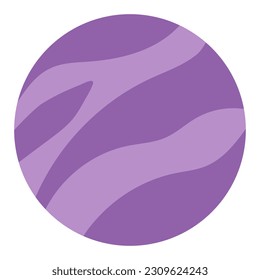Vector illustration, cartoon planet. Isolated on a white background.