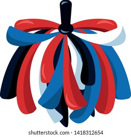 Vector Illustration Cartoon Pom Pom Yard Marker Icon Isolated