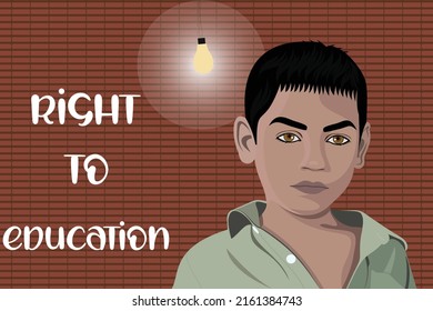 Vector illustration cartoon of poor boy, Uneducated boy logo. Homeless people. Vector illustration in cartoon style.