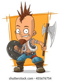 A vector illustration of cartoon postapokalipsis crazy punk