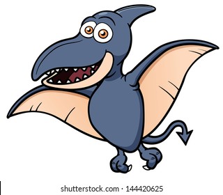 Vector illustration of Cartoon pteranodon