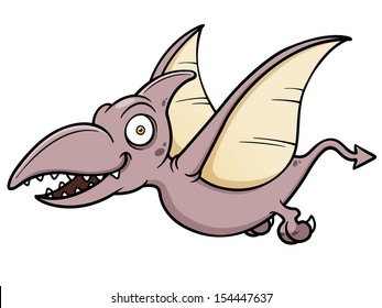 Vector illustration of Cartoon pteranodon