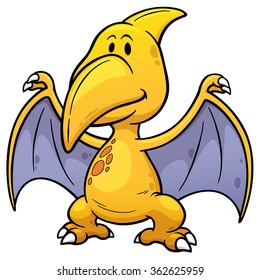 Vector illustration of Cartoon pteranodon