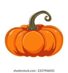 Vector illustration of a cartoon pumpkin.